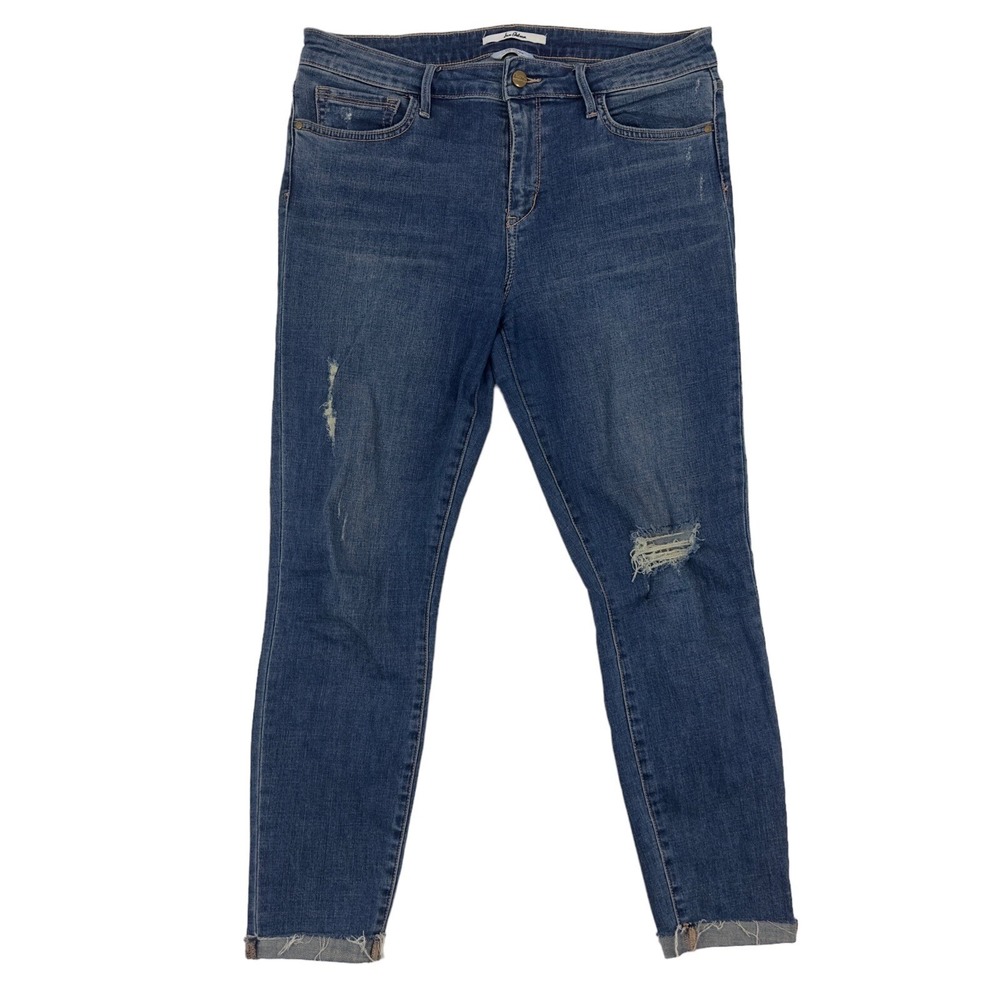 Sam Edelman The Kitten Mid Rise Skinny Ankle Denim Blue Jeans Sz 31 Stretch